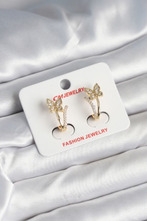 Pirinç Gold Renk Zirkon Taşlı Model Kadın Yüzük - TJ-BKP11248