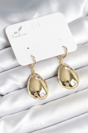 Gold Renk Pirinç Damla Model Kadın Küpe - TJ-BKP11281 Gold Renk Pirinç Damla Model Kadın Küpe - TJ-BKP11281