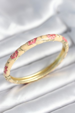 Pembe Renk Detaylı Mineli Kelepçe - TJ-BB8006