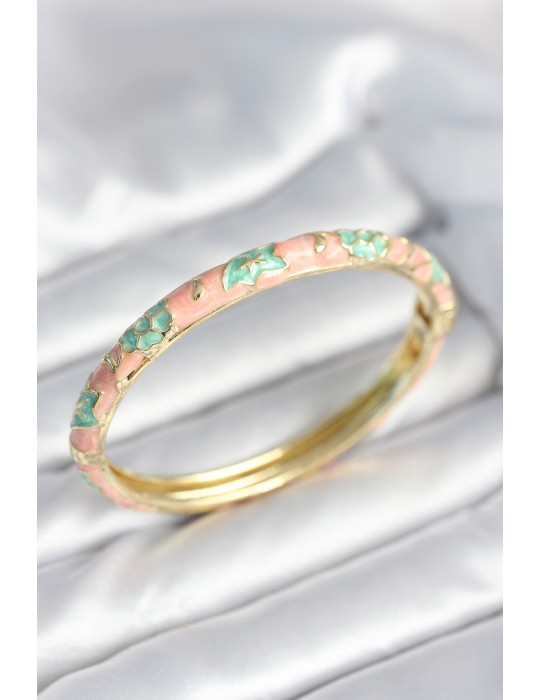 Yeşil Renk Detaylı Mineli Kelepçe - TJ-BB8007