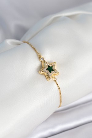 Yıldız Model Asansörlü Gold Renk Kadın Bileklik - TJ-BB8013 Yıldız Model Asansörlü Gold Renk Kadın Bileklik - TJ-BB8013