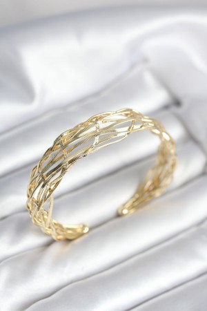 Gold Renk Pirinç Vintage Kadın Bileklik - TJ-BB8023 Gold Renk Pirinç Vintage Kadın Bileklik - TJ-BB8023