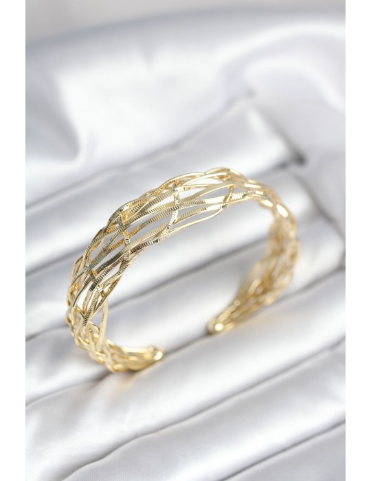 Gold Renk Pirinç Vintage Kadın Bileklik - TJ-BB8023