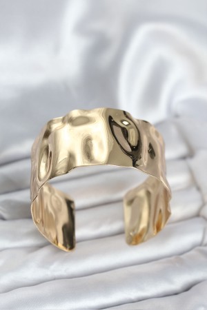 Pirinç Gold Renk Levha Model Kadın Bileklik - TJ-BB8061 Pirinç Gold Renk Levha Model Kadın Bileklik - TJ-BB8061