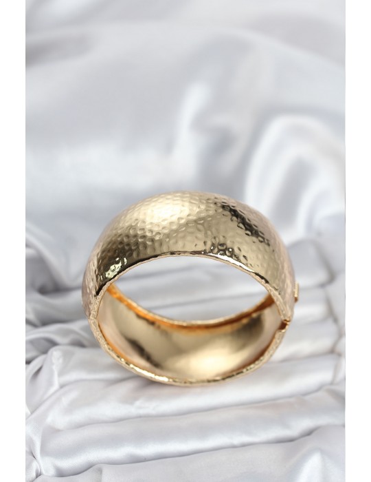 Pirinç Gold Renk Bombeli Vintage Kadın Bileklik - TJ-BB8067