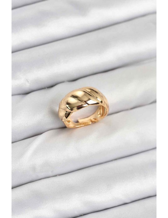 Gold Renk Bombeli Sarmal Yüzük - TJ-BYK3908