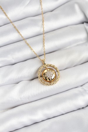 316L Çelik Zincir Gold Renk Kutup Yıldızı Model Kadın Kolye - TJ-BKO10614 316L Çelik Zincir Gold Renk Kutup Yıldızı Model Kadın Kolye - TJ-BKO10614