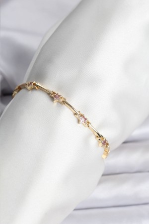 Yıldız Model Gold Renk Pirinç Bileklik - TJ-BB8081 Yıldız Model Gold Renk Pirinç Bileklik - TJ-BB8081