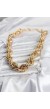 Pirinç Gold Renk Sarmal Halat Model Kadın Kolye - TJ-BKO10634