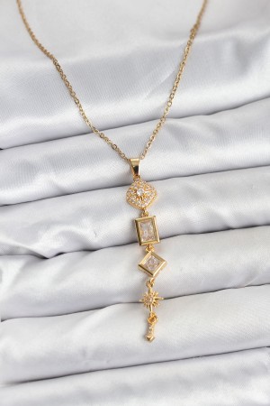 316L Çelik Zincir Gold Renk Kutup Yıldızı Enerji Model Kadın Y Kolye - TJ-BKO10672 316L Çelik Zincir Gold Renk Kutup Yıldızı Enerji Model Kadın Y Kolye - TJ-BKO10672