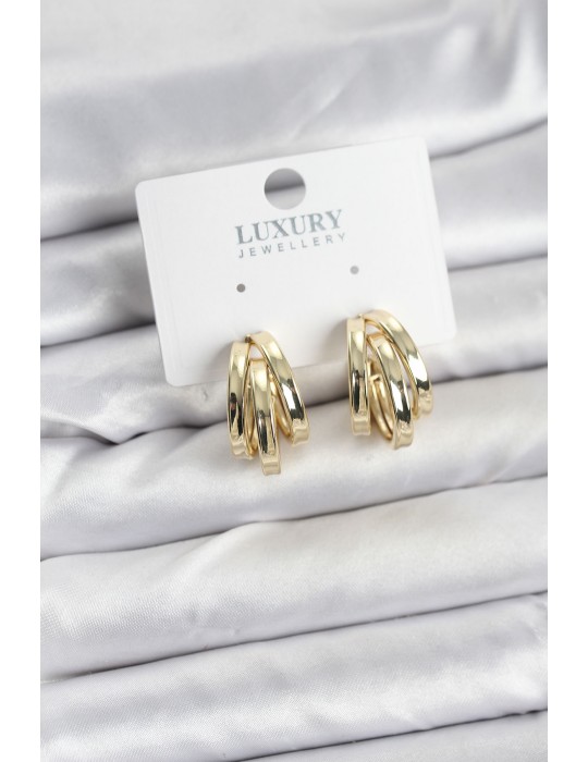 Pirinç Gold Renk Vintage Halka Model Kadın Küpe - TJ-BKP11357