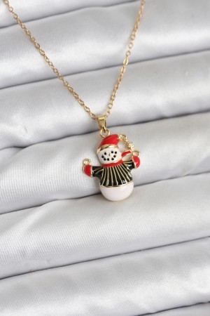 316L Çelik Zincir Gold Renk Kardan Adam Figürlü Yılbaşı Temalı Kadın Kolye - TJ-BKO10712 316L Çelik Zincir Gold Renk Kardan Adam Figürlü Yılbaşı Temalı Kadın Kolye - TJ-BKO10712