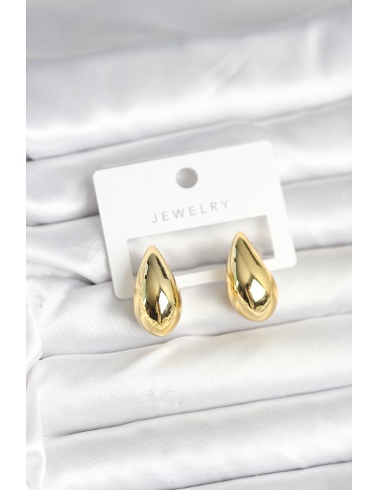 Gold Renk Damla Küpe 24 mm - TJ-BKP11378