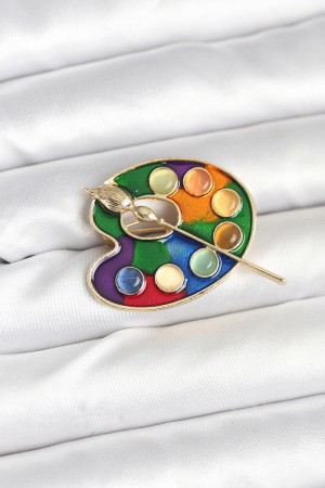 Ressam Paleti Model Broş - TJ-BR464