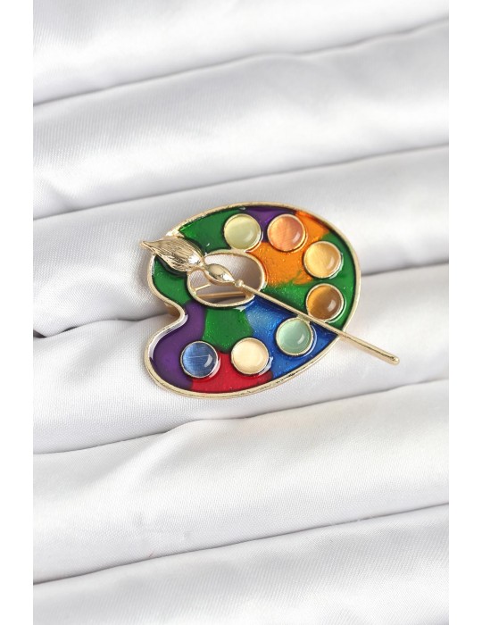 Ressam Paleti Model Broş - TJ-BR464