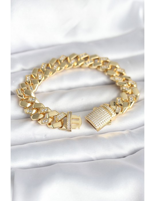 Pirinç Gold Renk VIP Exclusive Seri Gurmet Model Kadın Bileklik - TJ-BB8095