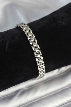 316L Çelik Gümüş Renk 7 mm Kalınlık Erkek Bileklik - TJ-EB3765 316L Çelik Gümüş Renk 7 mm Kalınlık Erkek Bileklik - TJ-EB3765