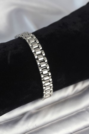 316L Çelik Gümüş Renk 9 mm Kalınlık Erkek Bileklik - TJ-EB3771 316L Çelik Gümüş Renk 9 mm Kalınlık Erkek Bileklik - TJ-EB3771