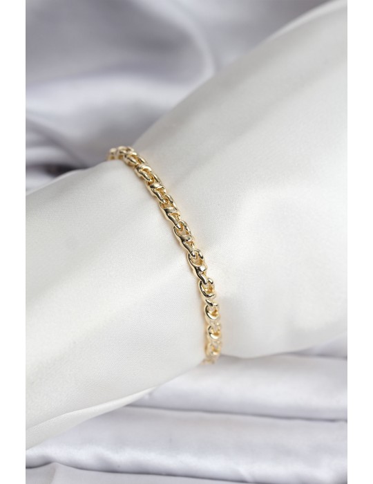 14K Gold Renk Kaplama Zincir Model Kadın CM Bileklik - TJ-BB8132
