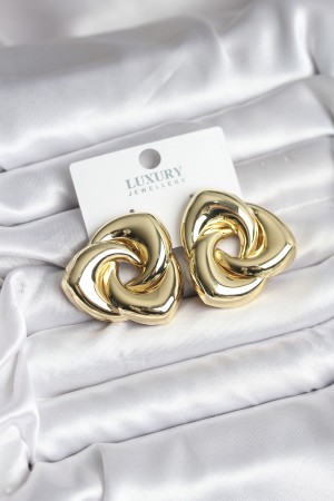 Pirinç Gold Renk Geometrik Vintage Kadın Küpe - TJ-BKP11437 Pirinç Gold Renk Geometrik Vintage Kadın Küpe - TJ-BKP11437