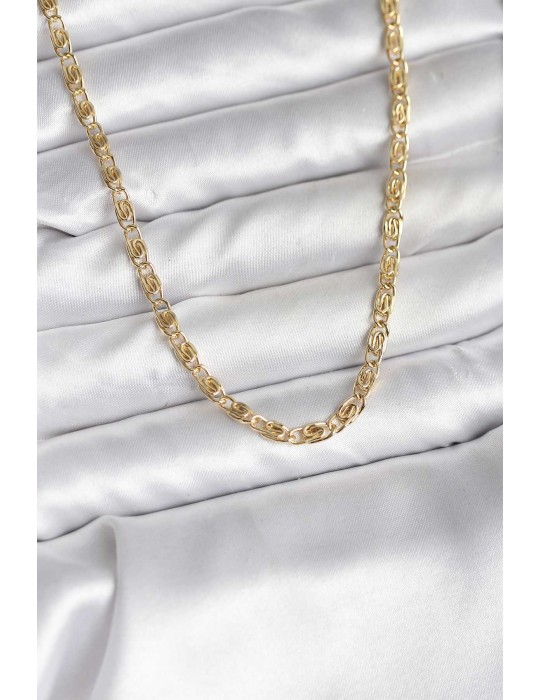 14K Gold Renk Kaplama Zincir Model CM Kadın Kolye - TJ-BKO10732