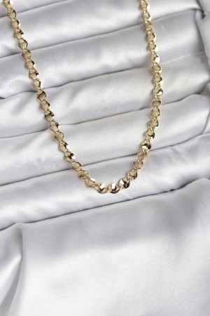 14K Gold Renk Kaplama Zincir Model CM Kadın Kolye - TJ-BKO10738 14K Gold Renk Kaplama Zincir Model CM Kadın Kolye - TJ-BKO10738