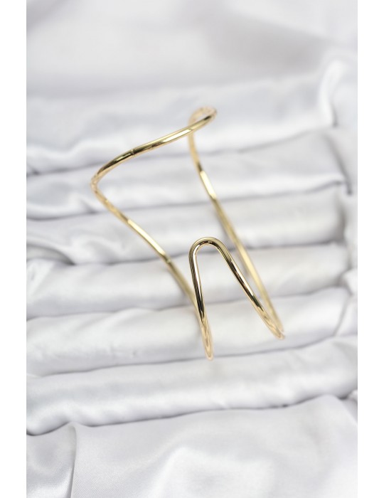 Gold Renk Pirinç El Bileziği - TJ-BB8145