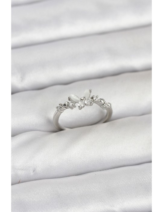 Model Gümüş Renk Pirinç Kadın Yüzük - TJ-BYK3920