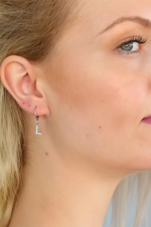 L Harf Bayan Küpe - TJ-BKP4867-KS L Harf Bayan Küpe - TJ-BKP4867-KS