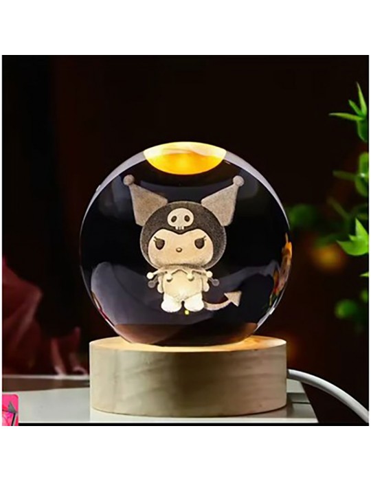 Kuromi Işıklı Cam Küre Cap 6 Cm Kod 63