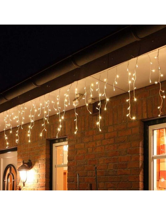 2 M 100 Led 20 Saçak 30 x 50 x 70 Cm Çakarlı IP65 Dış Mekan Led Aydınlatma Süsü