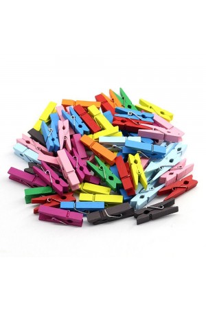 100 Lü Renkli Ahşap Mandal 2.5 Cm 12 Li Paket 1200 Adet 100 Lü Renkli Ahşap Mandal 2.5 Cm 12 Li Paket 1200 Adet