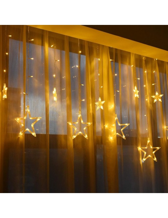 10 Saçaklı Yıldız Perde Led MZ-16-12