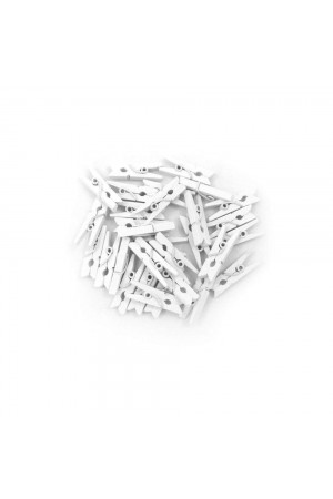 100'lü Beyaz Ahşap Mandal 2.5cm (10'lu Paket-1000 Adet) 100'lü Beyaz Ahşap Mandal 2.5cm (10'lu Paket-1000 Adet)