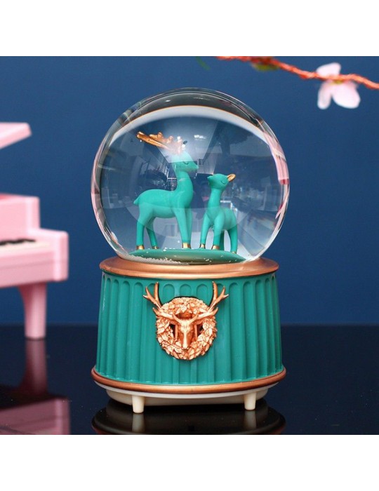 Yeşil Geyik Kar Küresi Küçük Boy JM2105-45