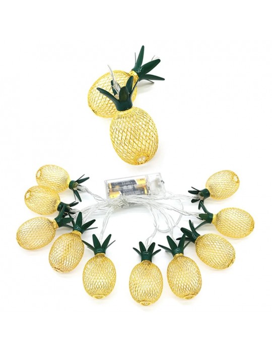 2m 10 Led Pilli 2 Kademeli Ananas Led Işık MZ6200-251