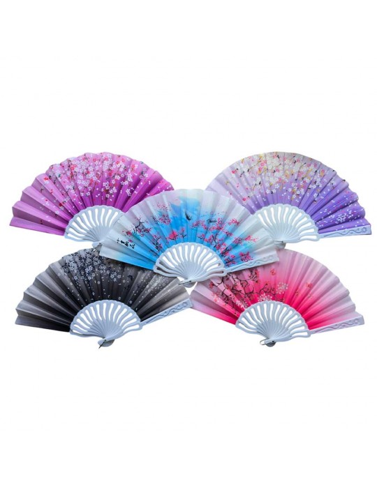 Plastik Kumaş Yelpaze 12 li Karışık OB-047