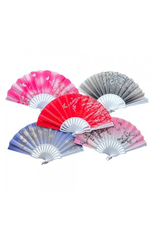 Plastik Kumaş Yelpaze 12 li Karışık OB-049