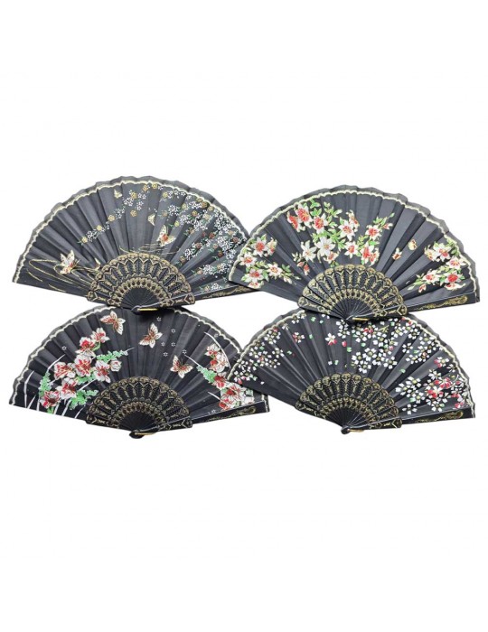 Plastik Kumaş Yelpaze 12 li Karışık OB-052