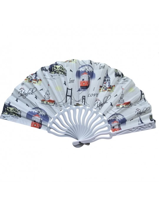 Plastik Kumaş Yelpaze 12 li İstanbul