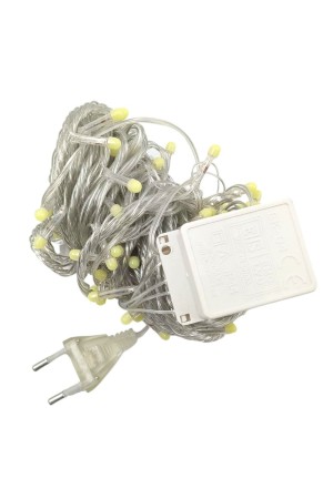 10 M 100 Led Damla Uçlu Led Işık Beyaz Işık Şeffaf Kablo