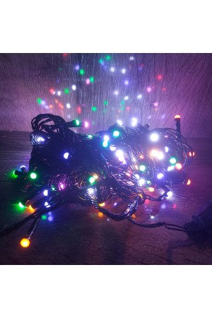 10 M 100 Led Damla Uçlu Led Işık RGB Işık Siyah Kablo