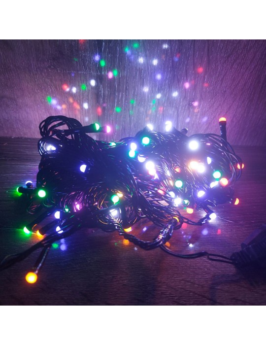 10 M 100 Led Damla Uçlu Led Işık RGB Işık Siyah Kablo