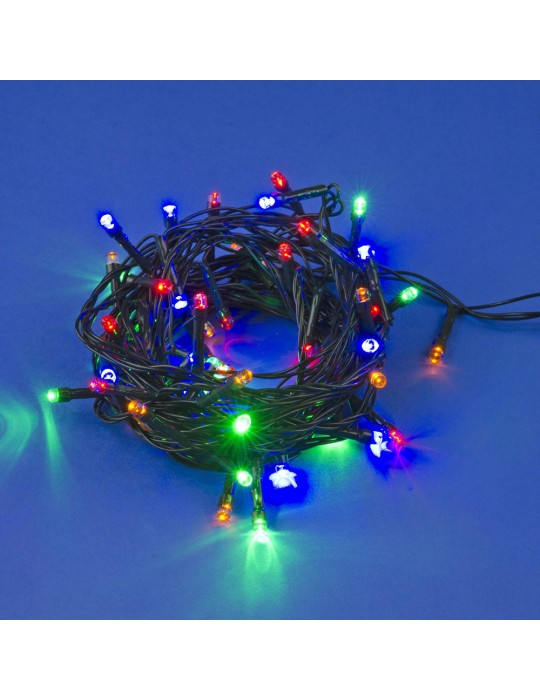 10 M 100 Led Pilli 2 Kademeli RGB Işık Siyah Kablo