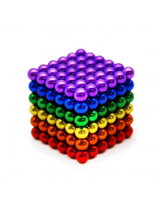 Renkli Sihirli Manyetik Toplar Dyum Mıknatıs Küp Bilye 216 Adet Küp