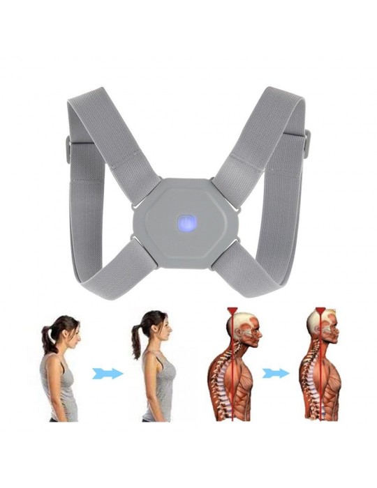 Sensörlü Dik Duruş Korsesi Şarjlı Titreşimli