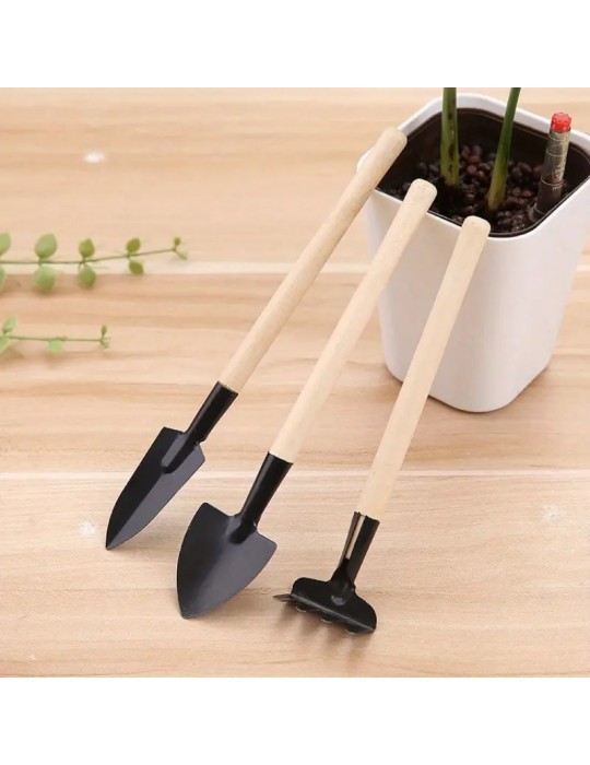 Mini Kazma Kürek Tırmık Seti - Portatif