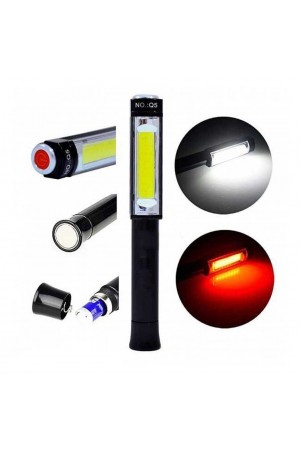 Q5 Pilli Mıknatıslı COB LED Çalışma Tamir Kırmızı Işık El Feneri Q5 Pilli Mıknatıslı COB LED Çalışma Tamir Kırmızı Işık El Feneri