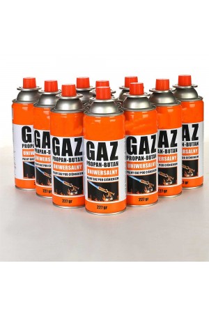 Kamp Ocak Gazı Valfli Kartuş 227GR - 10 Adet