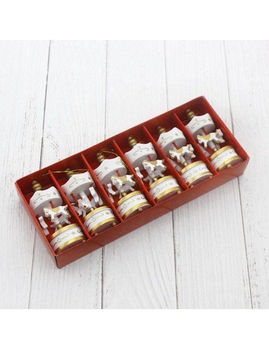 Dekoratif 6'li Beyaz Mini Atlı Karınca